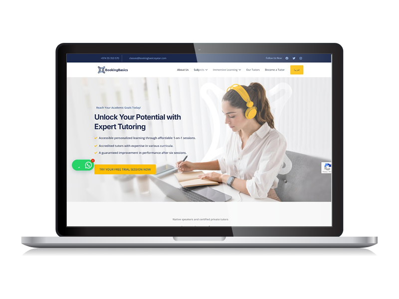 Booking Basics Qatar: UX/UI and Web Development