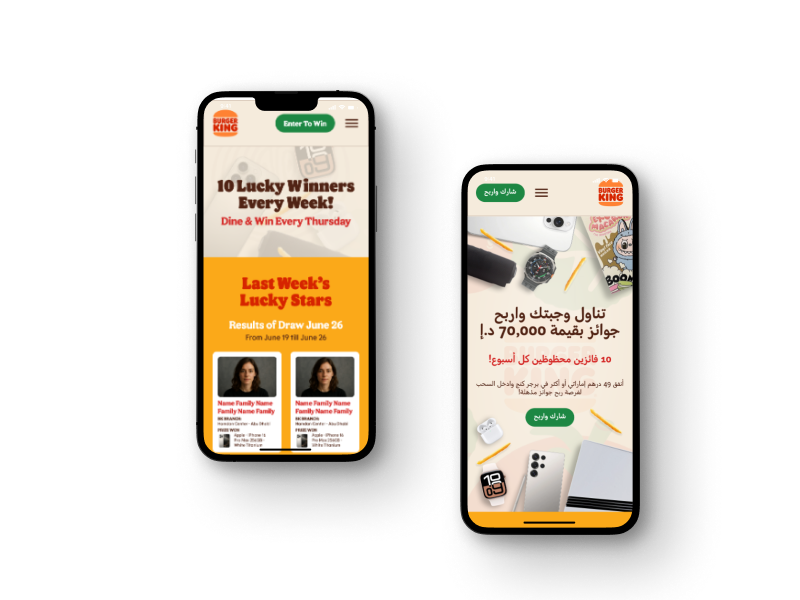 Burger King GCC: Campaign Landing Page Development