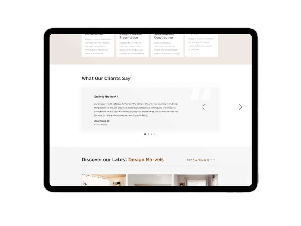 Emily Foster Interiors: UX/UI & Web Development