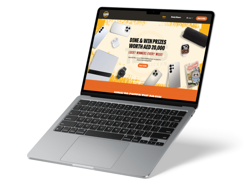 تكساس تشيكن الإمارات: تصميم تجربة وواجهة المستخدم وتطوير الويب