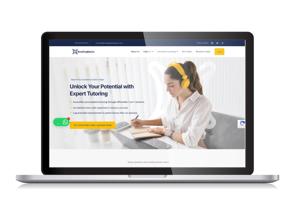 Booking Basics Qatar: UX/UI and Web Development