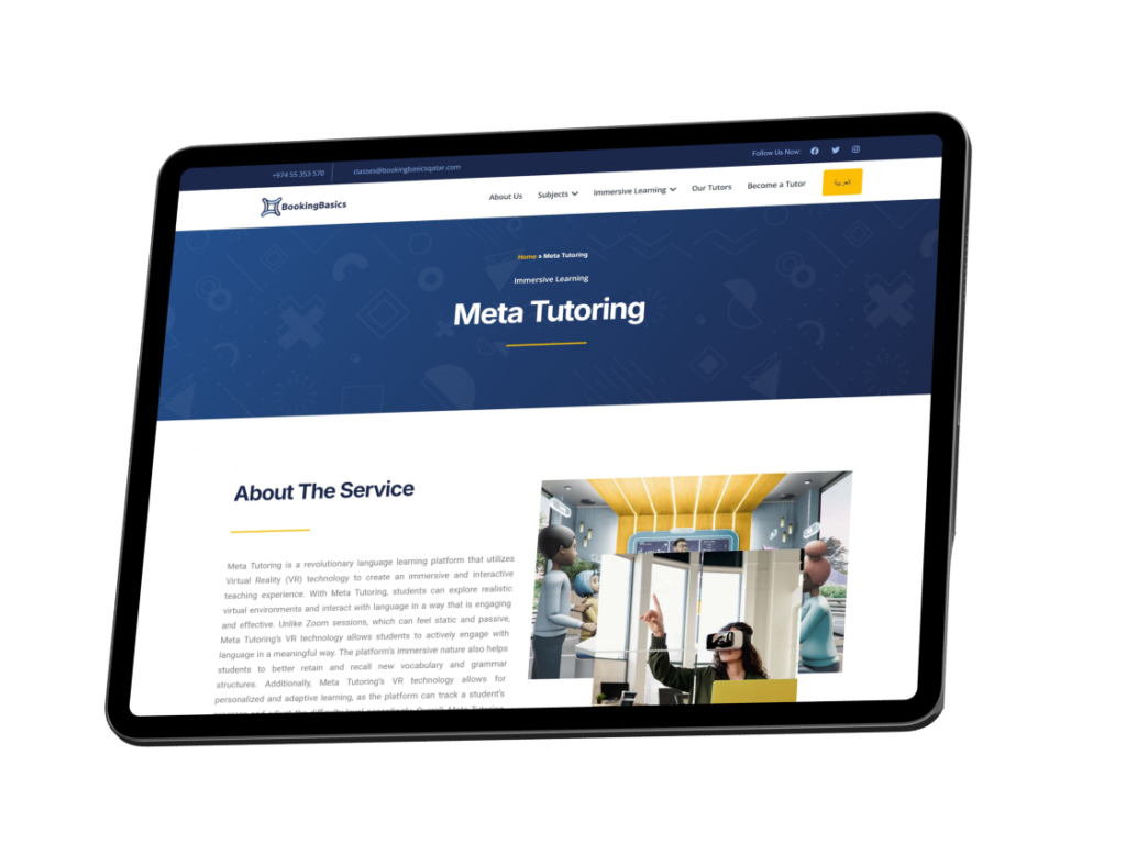 Booking Basics Qatar: UX/UI and Web Development